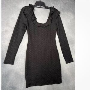 19 Cooper Black Sweater Dress